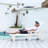 Lounge Chair Outdoor With Wood Texture, Oversized Chaise Lounge Chair With 5 Positions, HDPE, Patio Lounge Chair With Wheels & Cup Holder For Pool, Deck, Poolside, White-1298034537