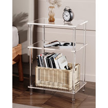 Clear Acrylic Nightstand with 1 Clear Storage Drawer