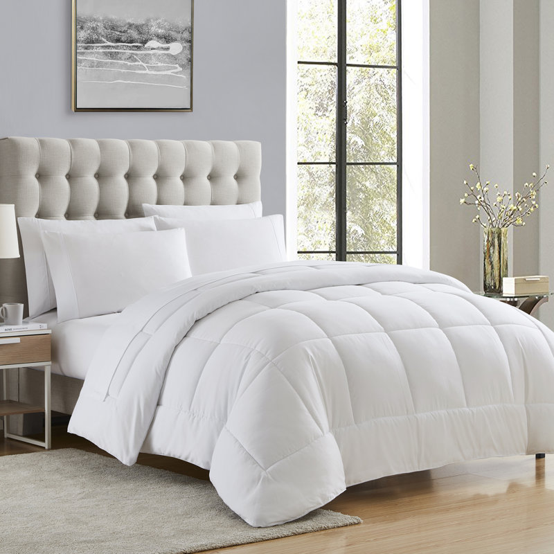 Ensemble d'édredon et de draps de couleur unie toutes saisons pour lit dans un sac 5 pièces / 7 pièces par Sweet Home Collection