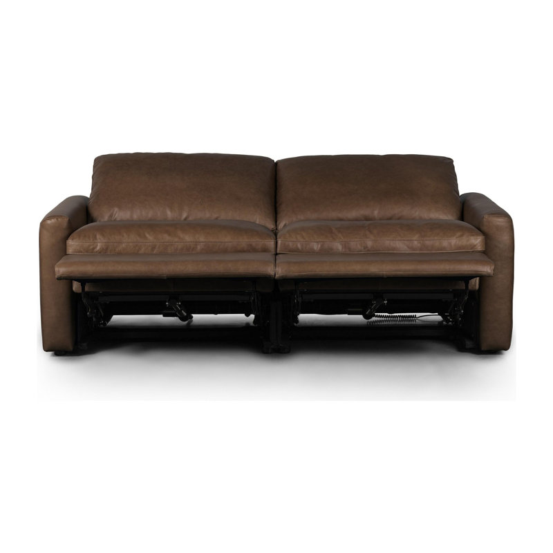 Tillery 78" Upholstered Power Reclining Loveseat, Sonoma Coco Genuine Leather