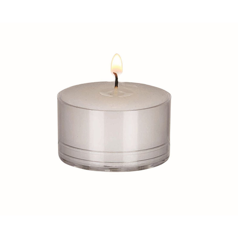 Ensemble de 10 bougies chauffe-plat en cire blanche