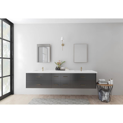 Base de meuble-lavabo double 90,5 po Calgary seulement
