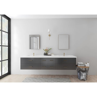 Calgary 90.5'' Double Bathroom Vanity Base Only