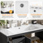 Meuble-lavabo moderne 36 po avec lavabo en céramique, porte à fermeture douce, tablette réglable et 3 tiroirs-1407660551