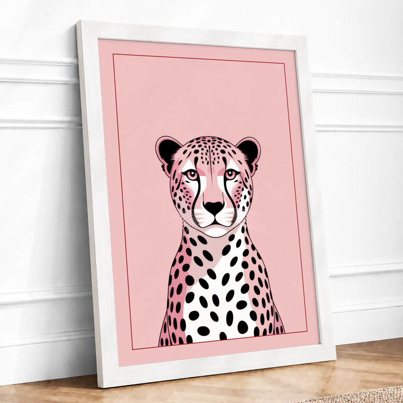 Cheetah's Gaze Minimalist - Print, A4 - 29.7 x 21.0 cm, White