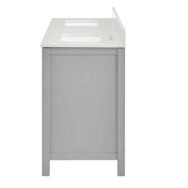 Prannoy 60'' Double Bathroom Vanity with Engineered Stone Top