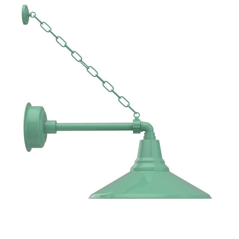 Luminaire de grange d’extérieur à del Albali, H 10,33 po x l 16 po x P 20,63 po, Jade