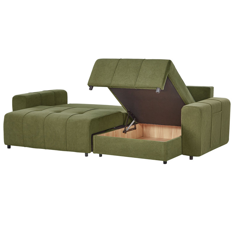 INNVIK 3 Seater Sofa Bed, Right Hand Facing, Green