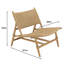 Set Of 2 Teak Synthetic Garden Lounge Armchairs. Relief