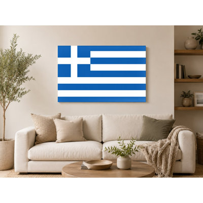 Drapeau de la Grèce sur toile - fierté nationale grecque, art mural