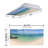 Beach Classroom Fluorescent Light Covers for Ceiling Lights - For 2x4 Light Fixture - by Octo Lights