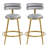 27.65'' Modern Counter Stools Set Of 2,Dark Gray Velvet Counter Stools With Iron Frame,Soft Back And Cushion,Footrest,Suitable For Kitchen/Bedroom/Dining Room-773338501