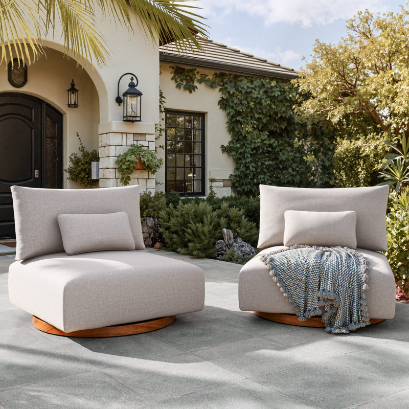 Yanali Aluminum Swivel Patio Chair