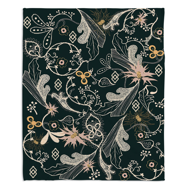 Couverture sherpae et douce en noir modern, l 68 po x L 80 po