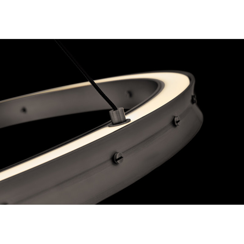 ALTHEA Chandelier, Satin Black, 22.25" H x 26" W x 26" D