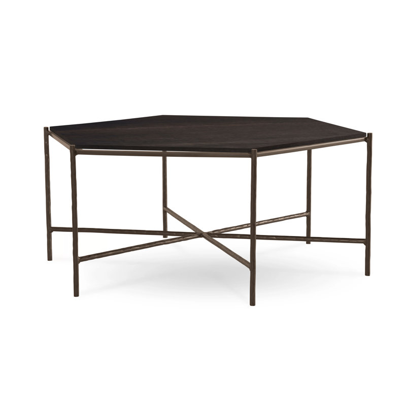 Athena Glass Top Coffee Table, Marrone Antico, Raven, Oak
