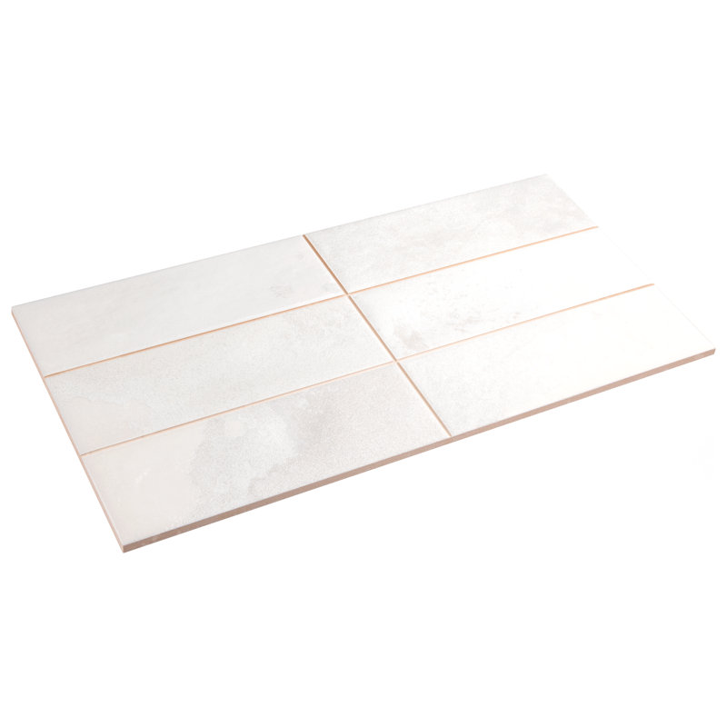 Kings Luxe Tradition 8" x 16" Porcelain Subway Wall Tile, White