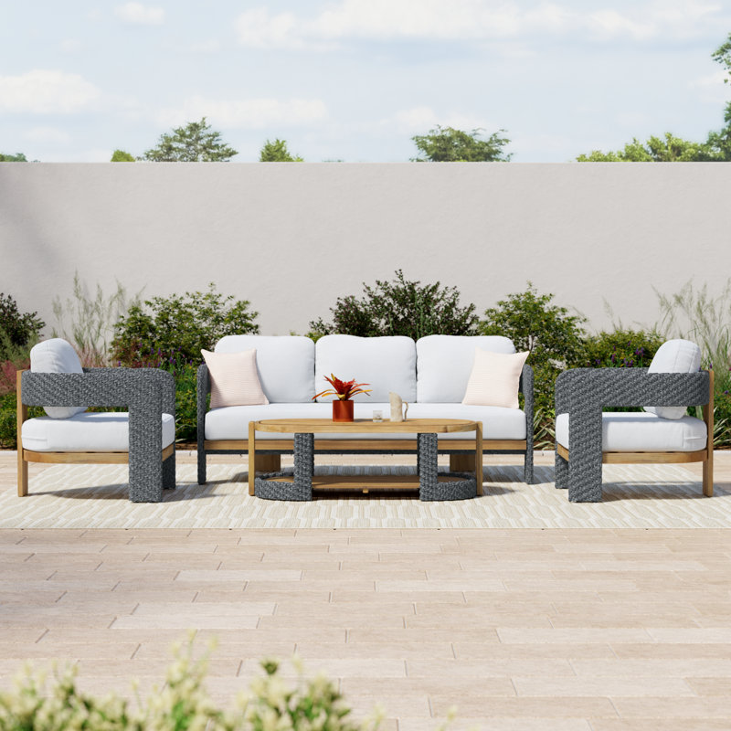 Estate 4 Piece Modern Wicker Seating Group