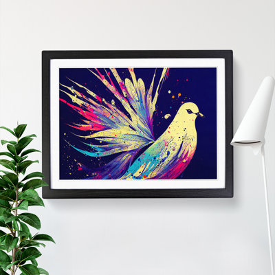 Dove Bird Splash Vol.2 Abstract - Single Picture Frame Painting