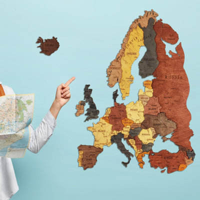 Wooden Europe Map, 3D Europe Map, Wood Europe Map, 3D Europe Map, Europe Map For Wall, 3D Detailed Europe Map