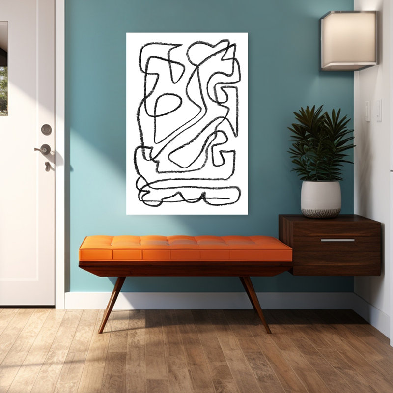 Art contemporain contemporain abstrait, H 48 po x l 32 po