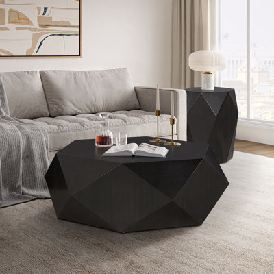 Hanniel Diamond Shape Coffee Table in Antique Black