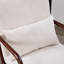 Chaise d'appoint Mid-Century moderne en bois d'hévéa avec coussin lombaire-1960672675-1960672673