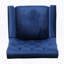 Fauteuil club velours bleu marine