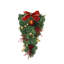 Guirlande de Noël artificielle avec des pommes de pin et un ruban à suspendre à une aiguille de pin