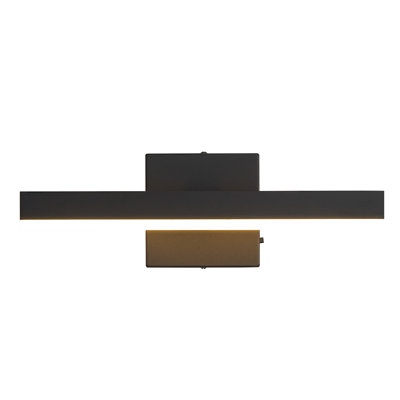 Applique murale 15,75 "à DEL noire - à intensité variable et facile à installer, idéale pour la décoration moderne