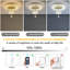 Lustre rond en cristal à deux niveaux-1921136414