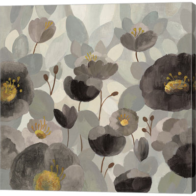 «Morning Bloom Greige» par Silvia Vassileva, reproduction sur toile tendue