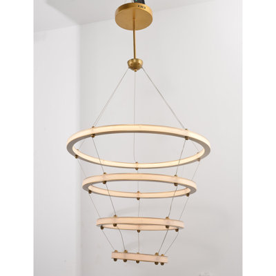Shirk 20 - Light Dimmable LED Tiered Chandelier