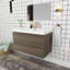 Ensemble de meuble-lavabo simple 36 po avec plateau en résine Tillio-1855728935