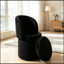 Fauteuil demi-tonneau avec rangement à plateau rabattable-1871779753