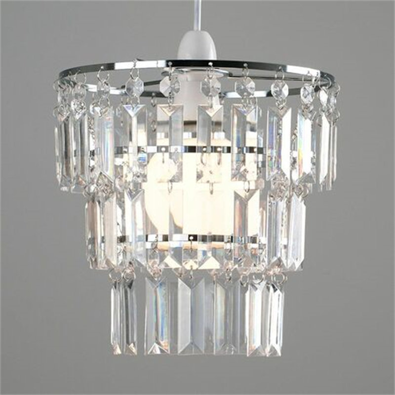 24.5cm H Drum Lamp Shade in Clear
