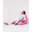 Fauteuil à billes de qualité supérieure, rose uni, 57,1 x 13,8 x 35,4 pouces | 100% polyester, tissu imperméable | 100% mousse de styromousse originale, capacité de 440 lb | Conception moderne pour le divertissement et la détente en plein air-1677986454