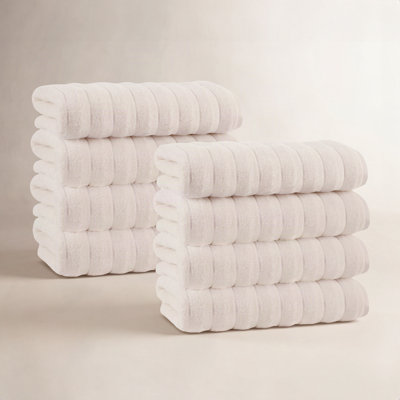Rachel Ribbed Turkish Cotton Hand Towels