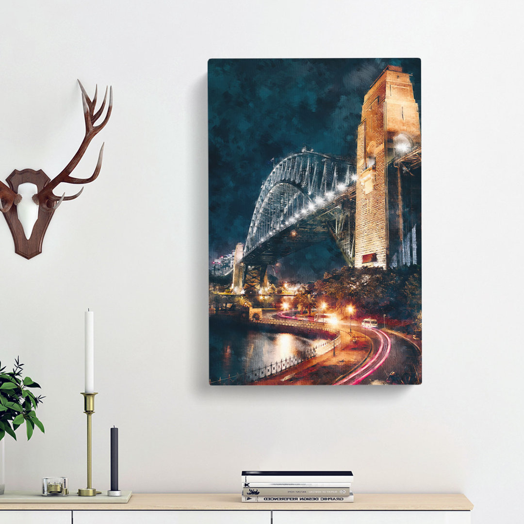 Sydney Harbour Bridge Australia Abstract - Wrapped Canvas