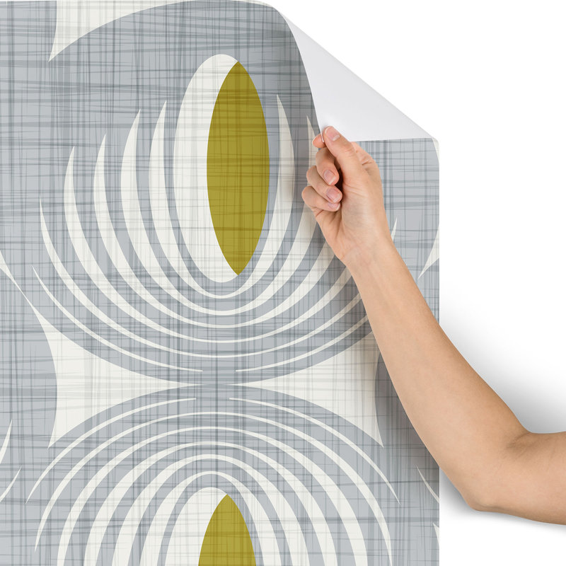 Rouleau de papier peint auto-adhésif à peindre L 10 pi x l 24 po Helsea Dutton Oculus