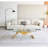 47" Modern Stainless Steel Rectangular Coffee Table