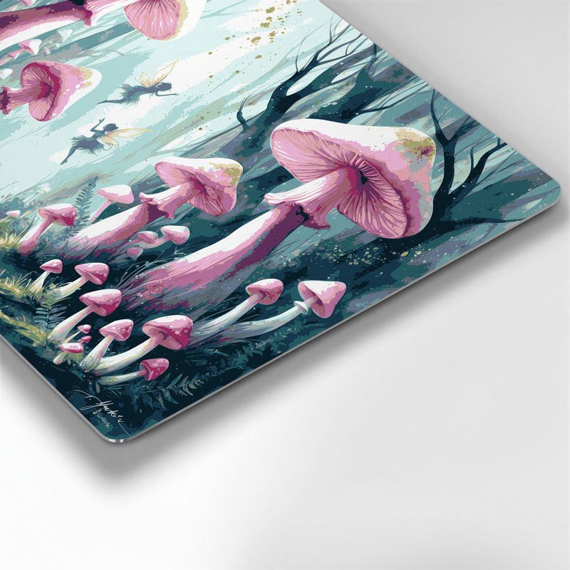 Art mural en métal Sci Fi Mushroom Forest, 20" H x 24" W x 0.05" D
