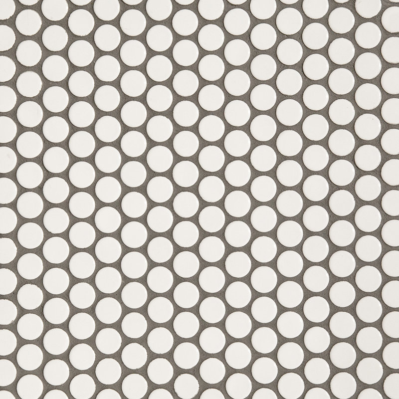 Ceramic Penny Round Mosaic Wall & Floor Tile, Tan