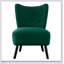 Chaise d'appoint capitonnée en velours vert à 4 pieds, parfaite pour lire, se reposer et ajouter une touche d'élégance à n'importe quelle pièce.