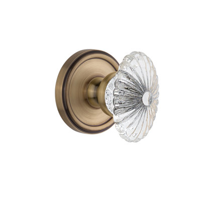 Faux bouton de porte simple en cristal bourgogne Grandeur Georgetown