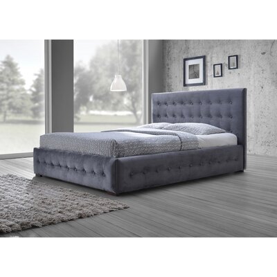 Fonzo Studio Fonzo Modern And Contemporary Grey Velvet Button-Tufted Queen Platform Bed -  Wildon HomeÂ®, 4ACA0F21694C46B8AB2D59AAF95DF0CD