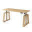 Bureau debout ergonomique électrique avec bord incliné à 30 °, style bois naturel, élévateur silencieux pour le bureau à domicile