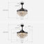 Ventilateur de plafond 48 po rétractable en cristal avec lumières DEL et télécommande-709122507