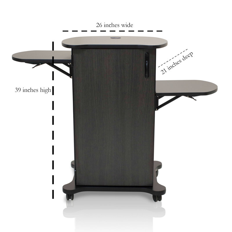 39'' H x 26'' W 1 Laptop/Tablet Storage Cart with Wheels