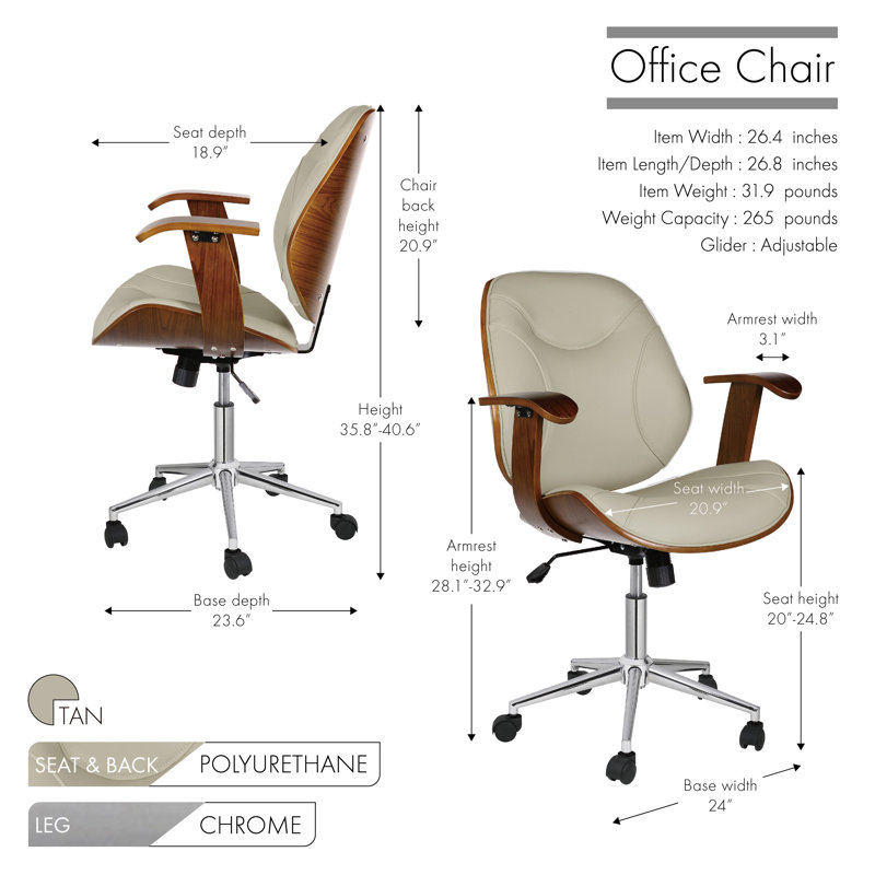 Tricia Office Chair, Tan